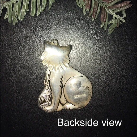 Gorham holiday kitty cat pendant/ Christmas ornament - Picture 6 of 16